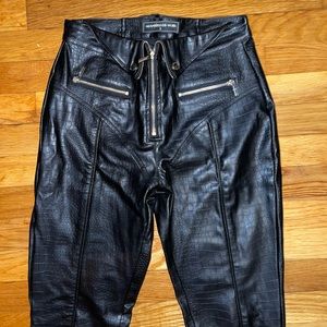 Maniere de voir croc leather pants